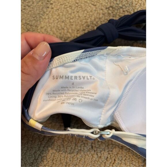 NWT summersalt The Tie Oasis Bikini Top - Picture 3 of 6